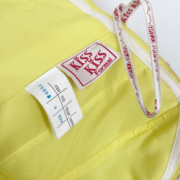 Vintage Kiss Kiss Formal Strapless Beaded Dress Size 4 Dopamine Dressing Y2K - Picture 15 of 15